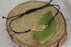 Two tones Sterling silver 925 Adjustable Woven & Braided Bracelet, made from Two real Olive leaves. Makes Yin-Yang