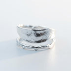 Gold Olive Branch Ring, Handmade Nature Jewelry, Organic Tree Leaf, Gift for Success & Health, Eco Sustainable Sterling Silver 925