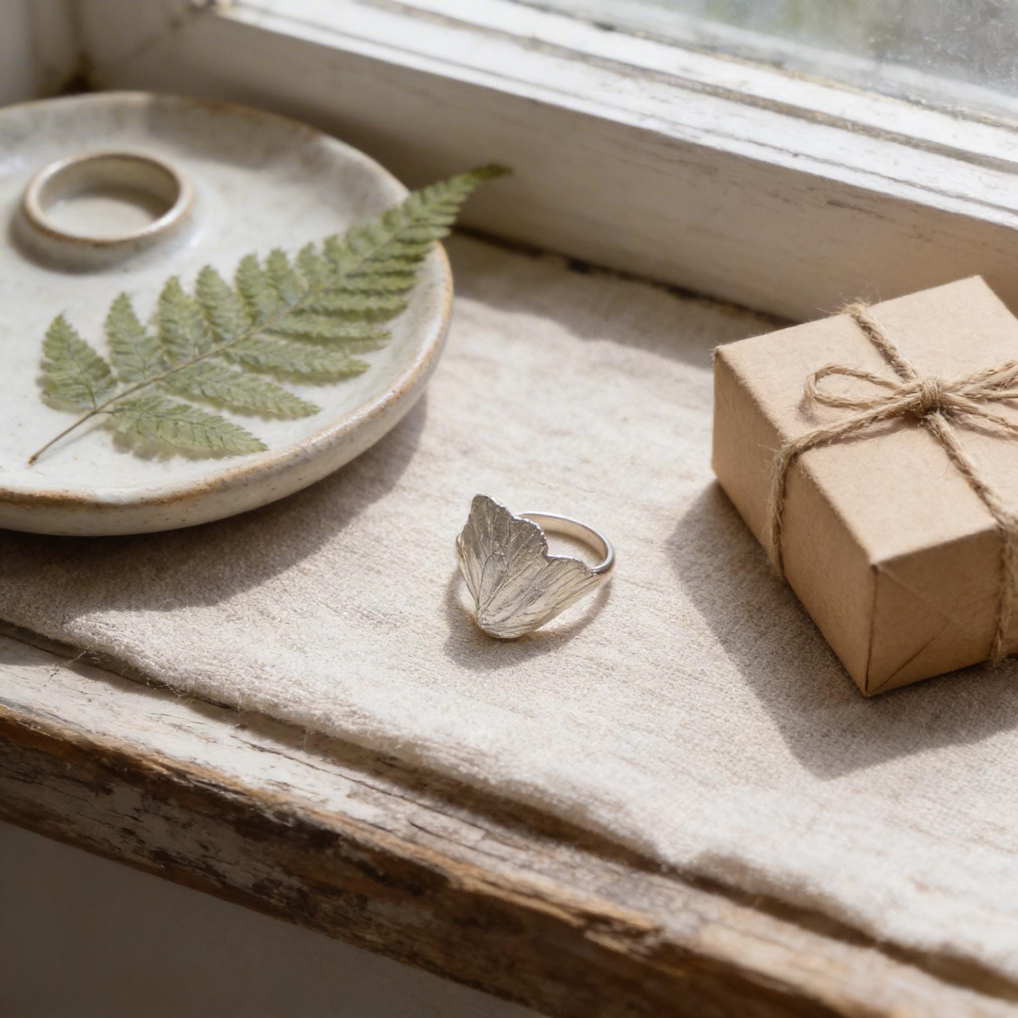 Real Butterfly Sterling Silver 925 Ring, Handmade Organic Jewelry, Nature Inspired Band, Gift for Freedom & Hope, Eco Sustainable
