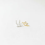 Real Juniper Branch Studs, Handmade Minimalist Jewelry, Organic Forest Earrings, Dainty Gift for Health & Resilience, Sterling Silver 925