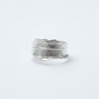 Real Dove Feather Ring, Handmade Nature Jewelry, Organic Tree Band, Gift for Luck & Purity, Eco Sustainable Sterling Silver 925