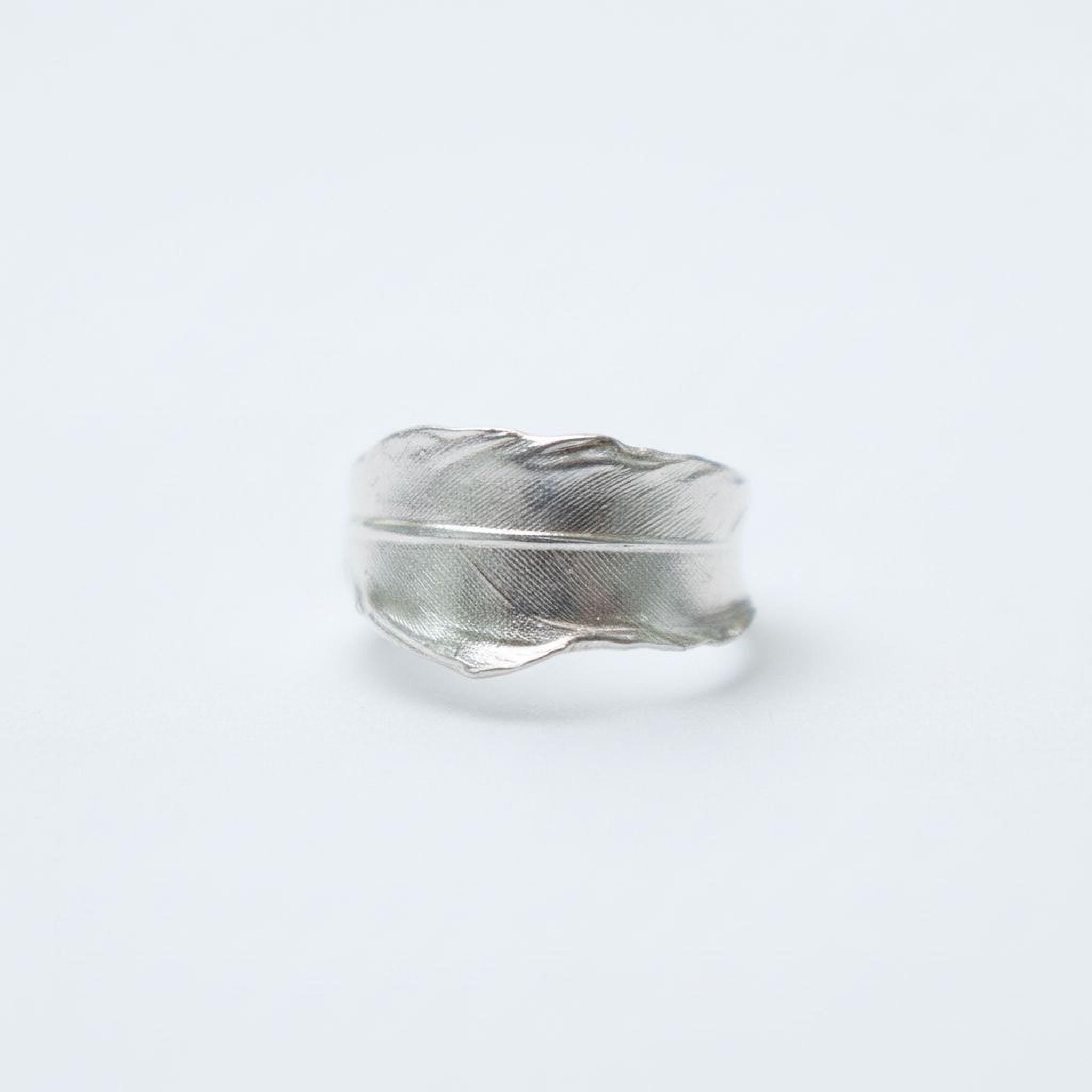 Real Dove Feather Ring, Handmade Nature Jewelry, Organic Tree Band, Gift for Luck & Purity, Eco Sustainable Sterling Silver 925