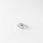 Real Jasmine Branch Ring, Gold or Sterling Silver 925, Handmade Organic Forest Band Jewelry, Gift for Luck & Health,