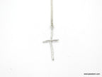 Silver Cross Jewelry Necklace, Olive Branch Twig Pendant, Handmade Unique Gift Cross Jewelry, Sterling Silver 925