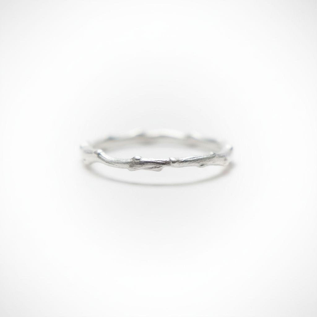 Silver Olive Leaf Branch Ring, Handmade Minimalist Jewelry, Organic Tree Band, Dainty Gift for Longevity & Success, Sterling Silver 925