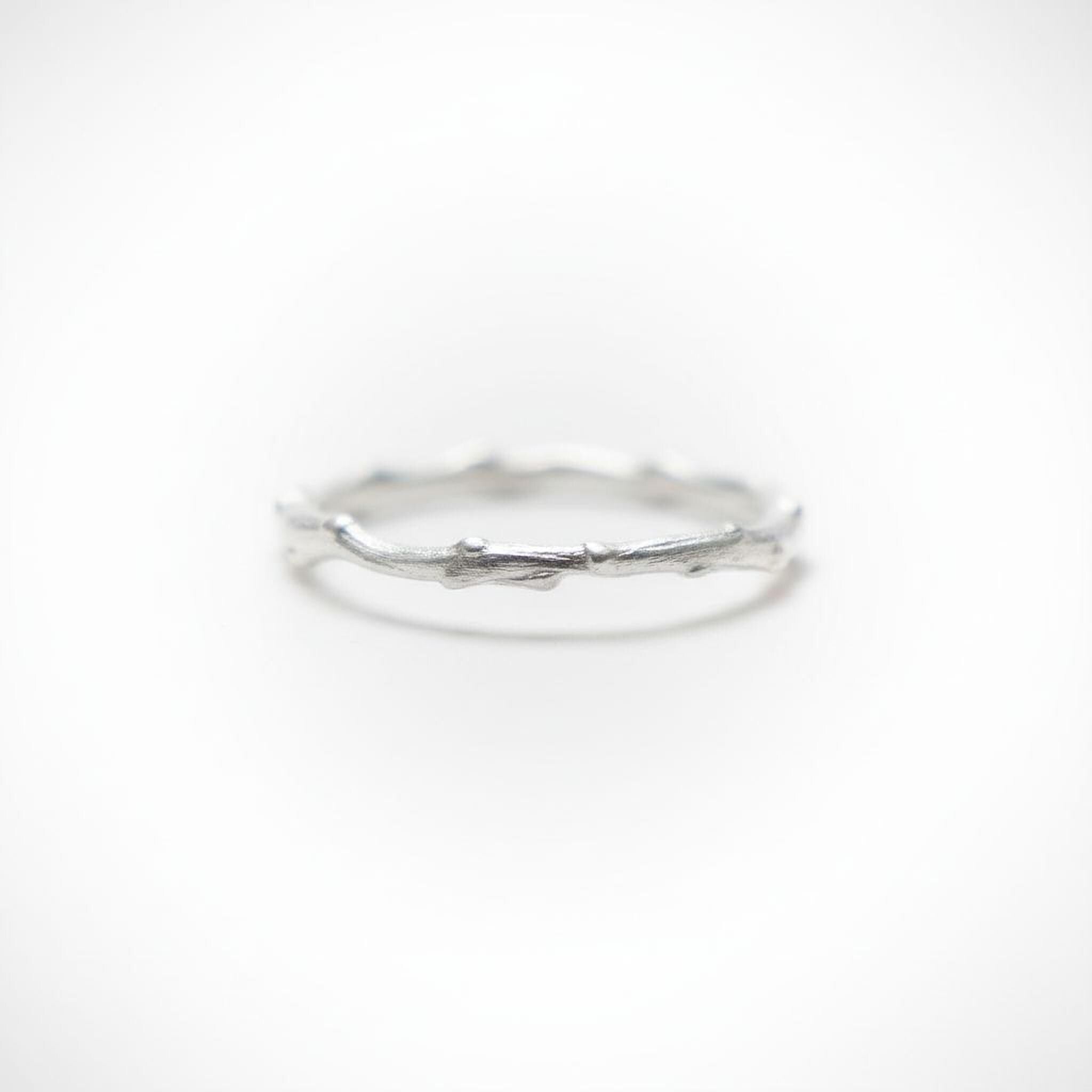 Silver Olive Leaf Branch Ring, Handmade Minimalist Jewelry, Organic Tree Band, Dainty Gift for Longevity & Success, Sterling Silver 925