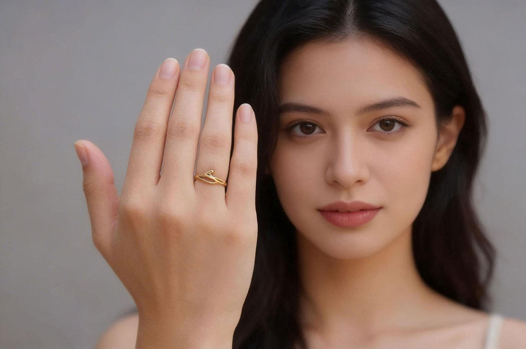 Solid Gold Jasmine Branch Ring, Handmade Minimalist Nature Jewelry, Dainty Organic Band, Gift for Purity & Health, Real Gold (9K, 14K, 18K)