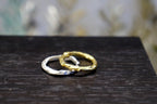 Dainty Branch Ring, Handmade Minimalist Jewelry, Organic Promise Band, Eco Gift for Vitality & Luck, Gold or Sterling Silver 925