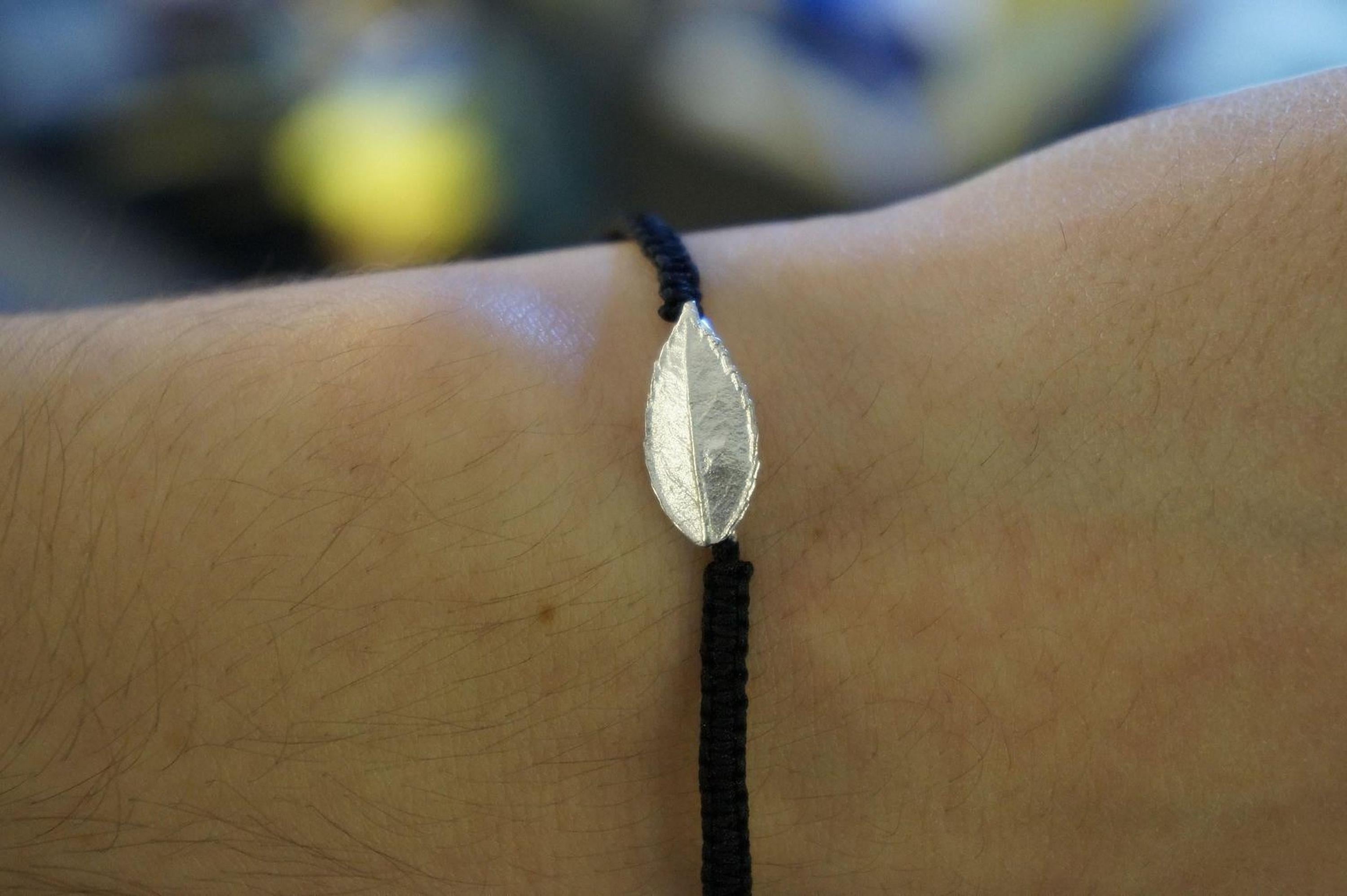 Real Rose leaf Bracelet, sterling silver 925. Nature Bracelet Rose Leaf Unisex Adjustable Bracelet.Roses are symbols of Love, Beauty