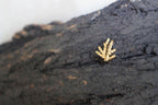 Solid Gold Juniper Branch Studs, Handmade Minimalist Jewelry, Dainty Everyday Earrings for Women, Symbol of Vitality, Real Gold (9K-18K)