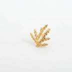 Solid Gold Juniper Branch Studs, Handmade Minimalist Jewelry, Dainty Everyday Earrings for Women, Symbol of Vitality, Real Gold (9K-18K)