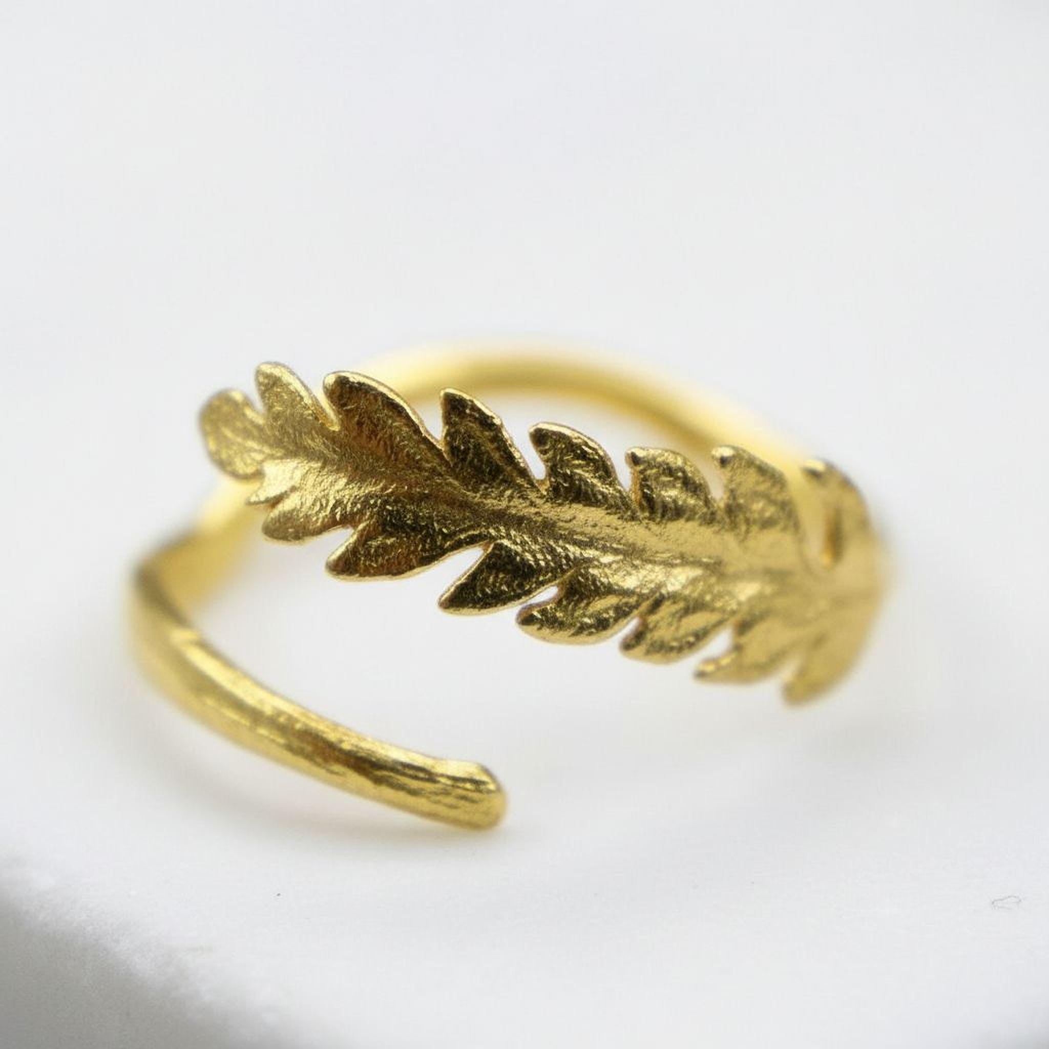 Real Fern Leaf Silver Ring, Handmade Minimalist Jewelry, Organic Forest Band, Gift for Health & Growth, Eco Sustainable Sterling Silver 925