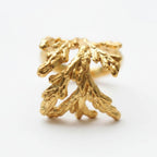 Real Juniper Branch Gold Ring, Handmade Nature-Inspired Jewelry, Organic Forest Band, Gift for Longevity & Health, Sterling Silver 925