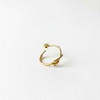 Solid Gold Jasmine Branch Earrings, Handmade Twig Jewelry, Organic Minimalist Hoops, Gift for Purity & Longevity, Real Gold (9K, 14K, 18K)