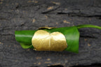 Gold Ivy Leaf Ring, Handmade Statement Jewelry, Nature Inspired Organic Band, Gift for Purity & Health, Eco Sustainable Sterling Silver 925