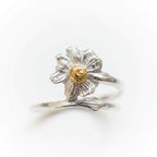 Real Chamomile Silver Ring, Handmade Nature Jewelry, Organic Flower Band, Gift for Energy & Resilience, Sustainable Sterling Silver 925