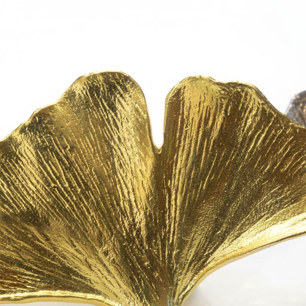 Real Ginkgo Biloba Leaf Ring, 14K Gold Plated Brass Jewelry, Handmade Statement Jewelry Gift for Women, Boho Birthday Gift for Her