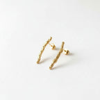 Real Juniper Branch Studs, Handmade Minimalist Jewelry, Organic Forest Earrings, Dainty Gift for Health & Resilience, Sterling Silver 925