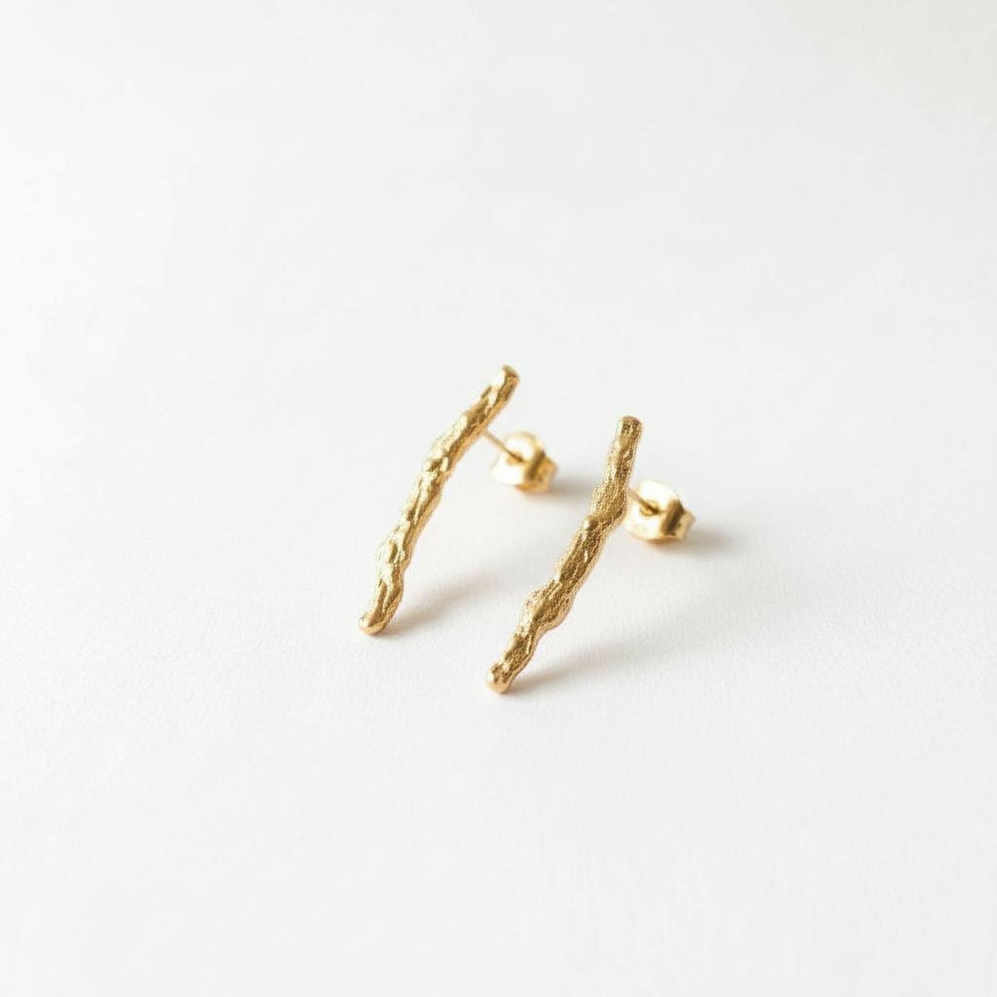 Real Juniper Branch Studs, Handmade Minimalist Jewelry, Organic Forest Earrings, Dainty Gift for Health & Resilience, Sterling Silver 925