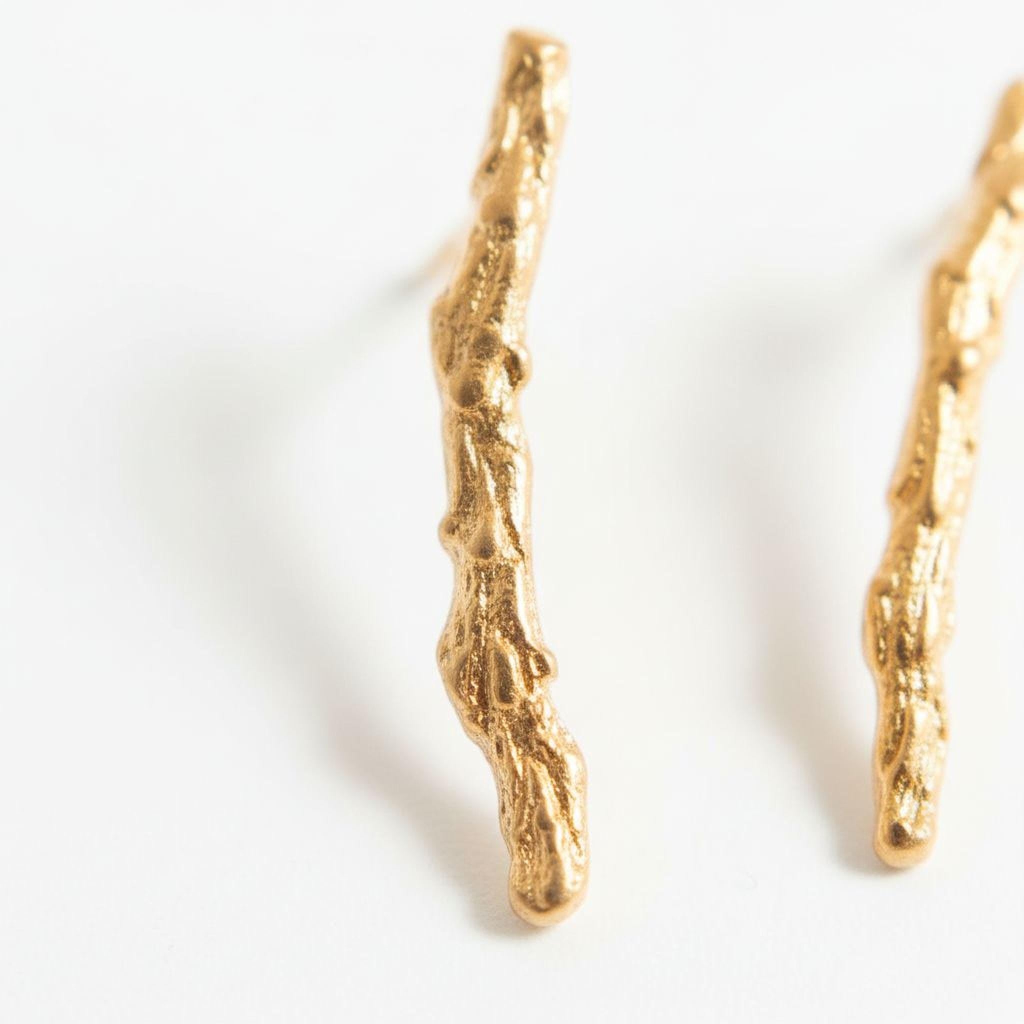 Real Juniper Branch Studs, Handmade Minimalist Jewelry, Organic Forest Earrings, Dainty Gift for Health & Resilience, Sterling Silver 925