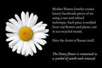 Daisy and Rose Flower Ring, Handmade Minimalist Jewelry, Botanical Tree Band, Gift for Luck & Success, Eco Sustainable Sterling Silver 925