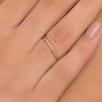 Solid Gold Juniper Branch Ring, Handmade Minimalist Jewelry, Dainty Forest Twig, Gift for Vitality & Luck, Real Gold (9K, 14K, 18K)