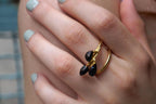 Real Olive Branch Gold Ring, Handmade Nature Jewelry, Organic Tree Band with Fruit, Gift for Health & Longevity, Gold or Sterling Silver 925