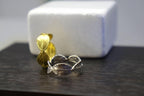 Real Olive Leaf Gold Ring, Handmade Minimalist Jewelry, Organic Tree Band, Gift for Health & Victory, Eco Sustainable Sterling Silver 925