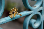 Real Daisy Flower Ring, Handmade Nature-Inspired Jewelry, Organic Boho Band, Gift for Health and Youth, Sterling Silver 925