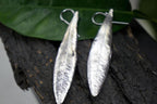 Olive Leaf Dangle Earrings, Gold Plated Sterling Silver 925 Jewelry, Handmade Nature Jewelry Gift, Birthday Gift for Women, Boho Fashion