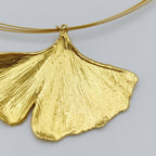 Real Ginkgo Biloba Leaf Necklace, Handmade Nature Jewelry, Organic Forest Pendant, Gift for Longevity & Success, Sterling Silver 925