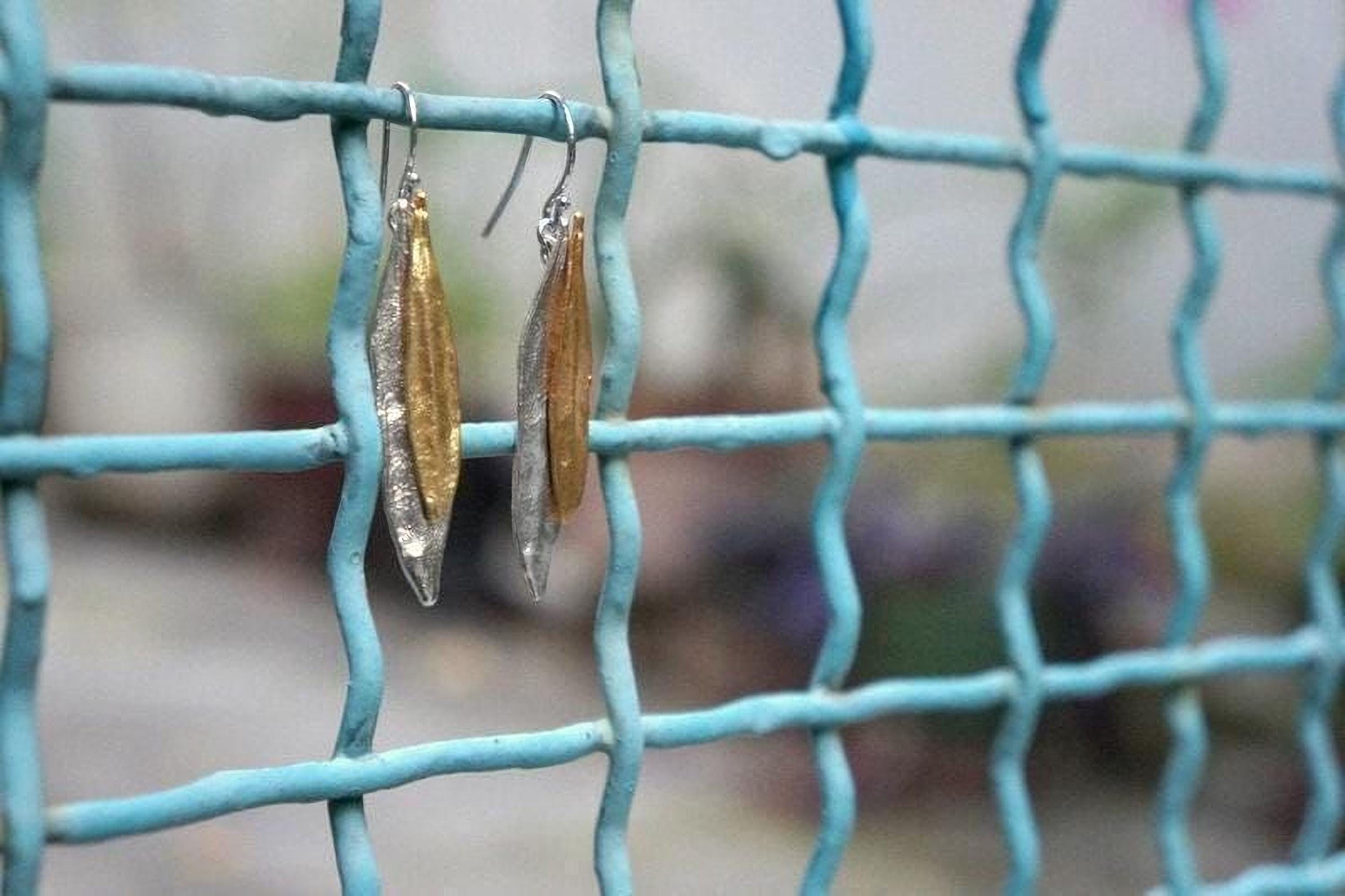 Unique earrings for women. Handmade Sterling Silver 925 jewelry gift for her. Symbolizing peace, protection and fertility