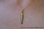 Gold Olive Leaf Necklace, Solid Gold Jewelry, Gold Pendant, Gift for Her, Birthday Gift for Women, Handmade Jewelry, Boho Fashion
