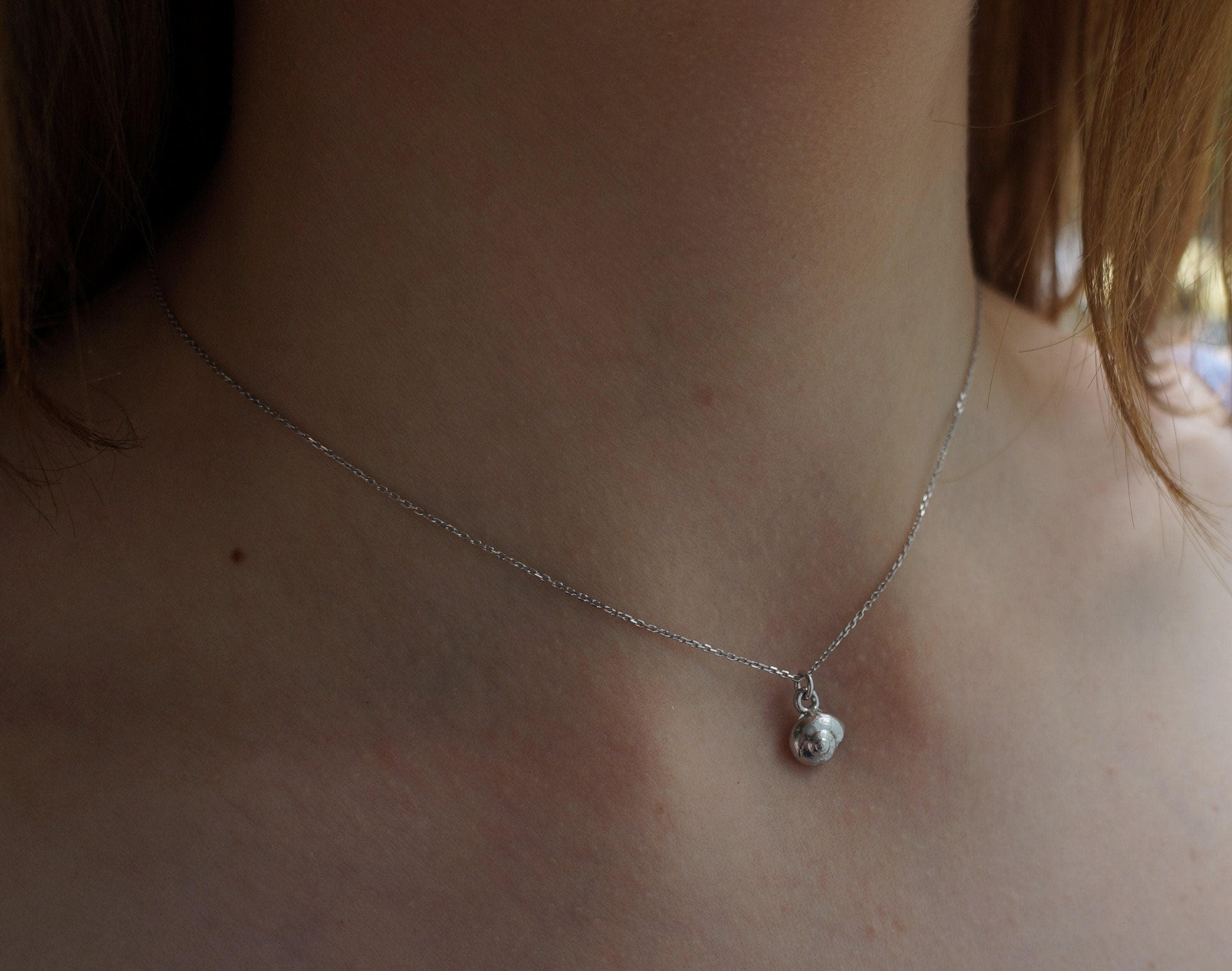Real Sea Shell Silver Necklace, Handmade Minimalist Jewelry, Dainty Beach Pendant, Gift for Wisdom & Resilience, Sterling Silver 925