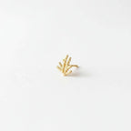 Solid Gold Juniper Branch Studs, Handmade Minimalist Jewelry, Dainty Everyday Earrings for Women, Symbol of Vitality, Real Gold (9K-18K)