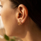 Jasmine Twig Spiral Earrings, Handmade Nature Jewelry, Organic Forest Dangles, Gift for Purity & Longevity, Gold or Sterling Silver 925