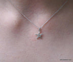 Solid Gold Starfish Pendant, Handmade Minimalist Jewelry, Ocean Pendant for Beach, Gift for Health and Longevity, Real Gold (9K, 14K, 18K)