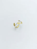 Gold Olive Branch Ring, Handmade Minimalist Jewelry, Birthday Gift for Her, Organic Tree Band, Eco Sustainable Sterling Silver 925