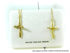Gold Cross Necklace, Handmade Nature Jewelry, Organic Branch Pendant, Gift for Faith & Protection, Sterling Silver 925 Twig