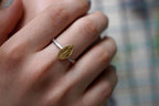 Rose twig and Leaf Ring in sterling silver 925 by Mother Nature Jewelry. Symbol of Love and Beauty