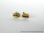 Real Coffee Bean Earrings, 14K Gold Plated Brass Stud Earrings, Handmade Minimalist Jewelry Gift, Minimalist Gold Studs