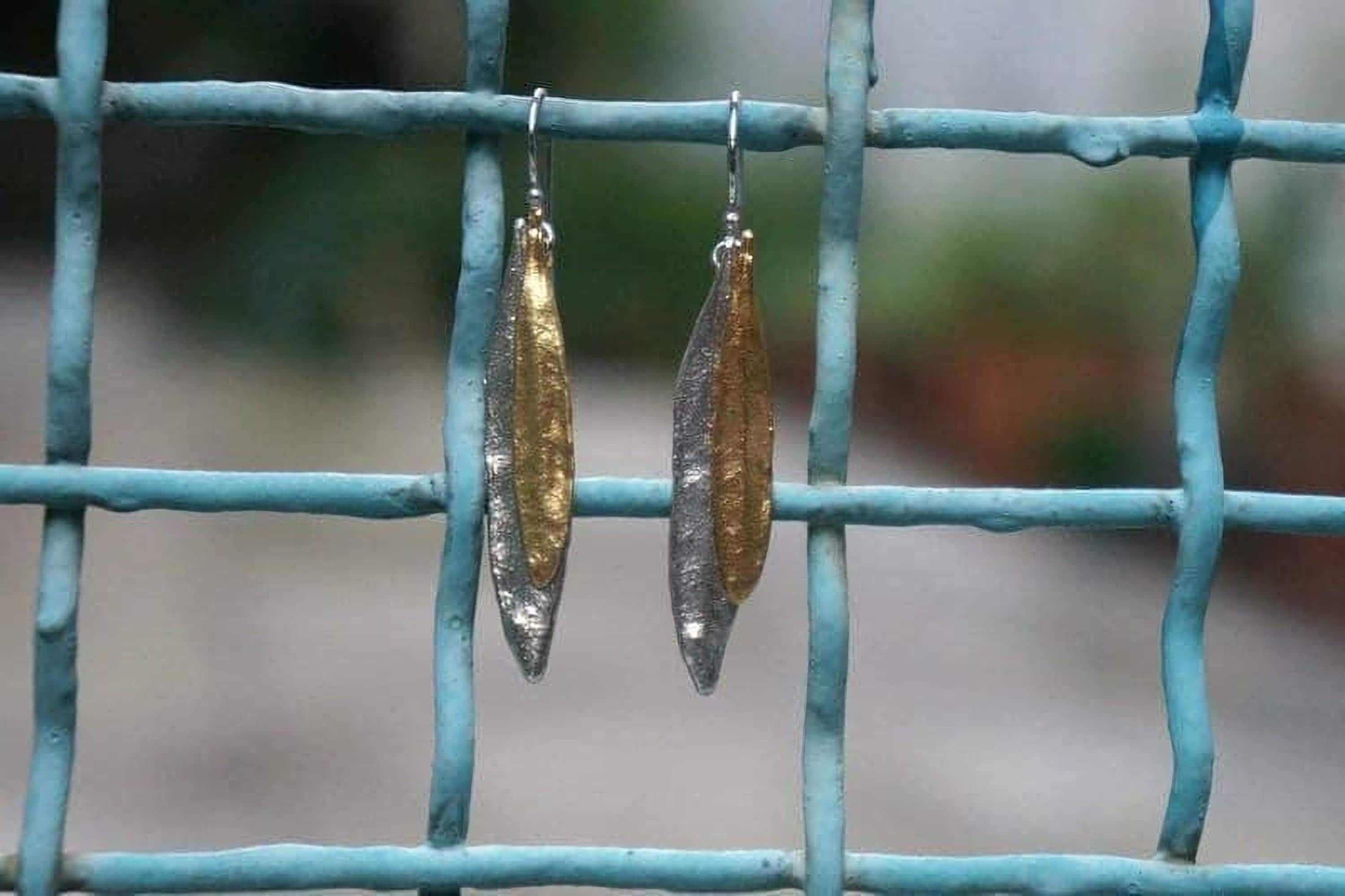 Unique earrings for women. Handmade Sterling Silver 925 jewelry gift for her. Symbolizing peace, protection and fertility