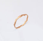 Real Juniper Branch Gold Ring, Handmade Minimalist Jewelry, Organic Dainty Band, Gift for Longevity & Health, Sterling Silver 925