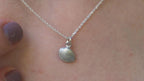 Real Sea Shell Pendant, Handmade Minimalist Jewelry, Organic Beach Necklace, Dainty Gift for Protection & Vitality, Sterling Silver 925