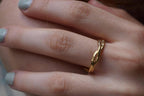 Solid Gold Olive Twig Ring, Handmade Minimalist Jewelry, Dainty Tree Band, Nature's Gift for Victory & Health, Eco Sustainable, Real Gold