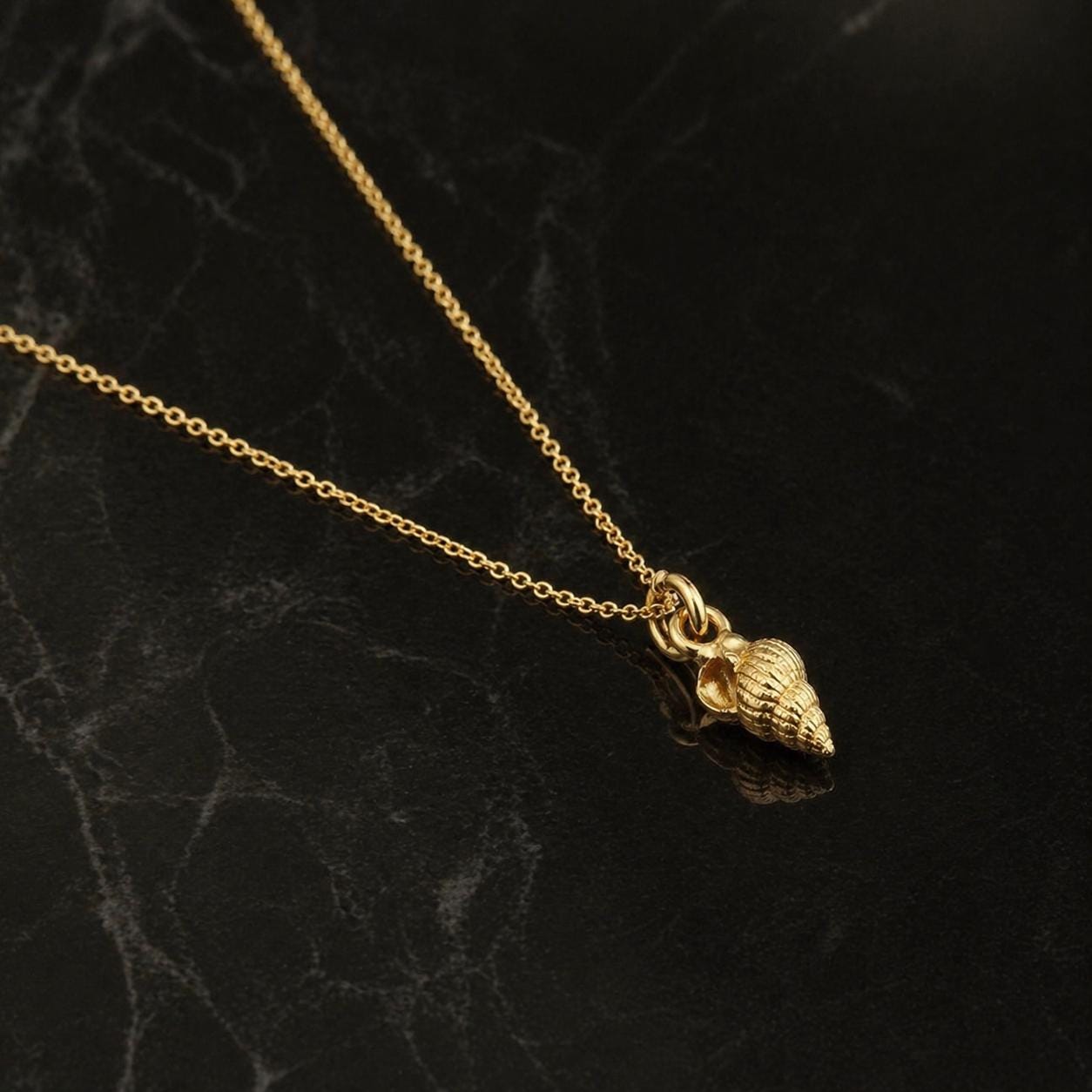 Dainty Sea Shell Gold Necklace, Handmade Beach Jewelry, Minimalist Sea Pendant, Gift for Longevity & Resilience, Gold or Sterling Silver 925