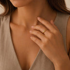 Solid Gold Olive Twig Ring, Handmade Minimalist Jewelry, Dainty Tree Band, Nature's Gift for Victory & Health, Eco Sustainable, Real Gold