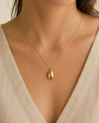 Real Pistachio Necklace, Handmade Minimalist Jewelry, Dainty Organic Pendant, Gift for Wealth & Luck, Gold on Sterling Silver 925