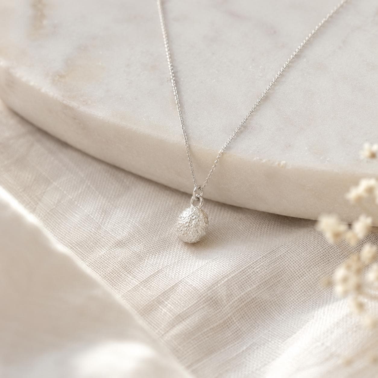 Real Sea Urchin Pendant, Sterling Silver 925 Dainty Necklace, Handmade Minimalist Jewelry Gift, Birthday Gift for Women, Boho Nature Fashion