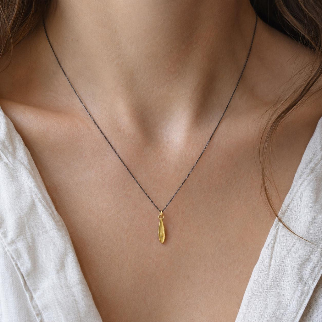 Real Olive Leaf Necklace, 14K Gold Plated Brass Pendant, Handmade Minimalist Jewelry Gift, Birthday Gift for Women, Boho Fashion Accessory